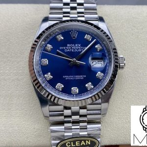 Rolex Datejust M126234-0037 36MM Clean Factory Diamond Blue Dial