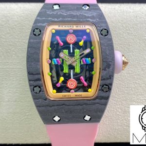 Richard Mille RM-07 Bon Bon RM Factory Pink Rubber Strap