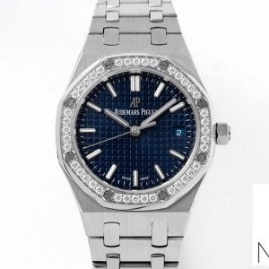 Audemars Piguet Royal Oak 77351ST.ZZ.1261ST.01 8F Factory Blue Dial Diamond-Set Bezel