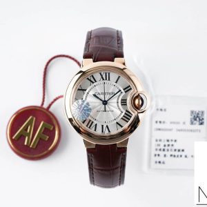 Ballon Bleu De Cartier W6920097 AF Factory Brown Leather Strap