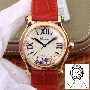 Chopard Happy Sport Automatic 274808-5001 Rad 36MM YF Factory Rose Gold Diamonds