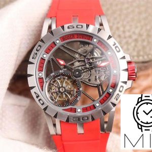 Roger Dubuis Excalibur Spider Carbon Skeleton Flying Tourbillon RDDBEX0572 JB Factory Transparent Version
