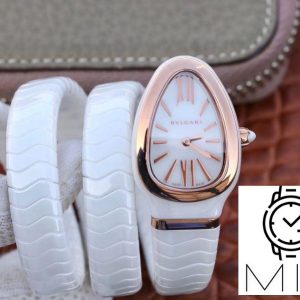 Bvlgari Serpenti Spiga Watch 102886 BV Factory Rose Gold No Diamond