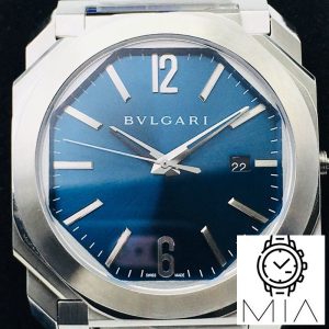 Bvlgari Octo 102105 BGO38C3SSD BV Factory Blue Dial