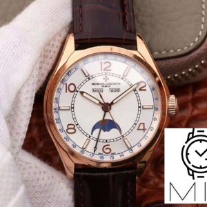 Vacheron Constantin?FiftySix Day-Date 4000E/000R/B438 18K Rose Gold White Dial