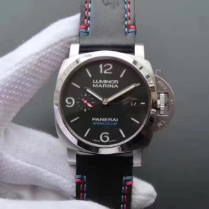 Panerai Luminor Marina 1950 PAM727 Americas Cup 2017 ZF Factory Black Leather Strap Black Dial