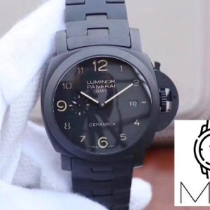 Panerai Tuttonero Luminor 1950 3 Days GMT PAM438 VS Factory Black Dial