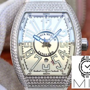 Franck Muller Vanguard V45.SC.DT.D.NBR.CD.5N.NR Silver Dial