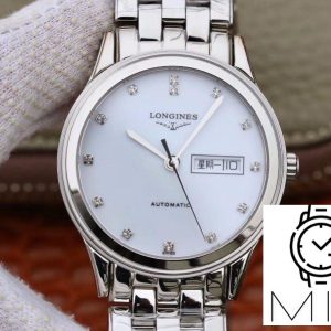 Longines Flagship Double Calendar L4.899.4.12.602 GK Factory White Dial